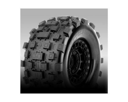 Jetko EX Tyre MT Wasteland Belted auf schwarzen Felgen JK5804CB