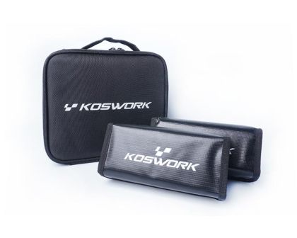 Koswork Tasche Hard Frame für Akkus mit zwei LiPo Safety Bag 260x230x95mm KOS32421