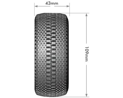 LOUISE SC Groove Reifen soft auf Felge schwarz mit tauschbare Radmitnehmer