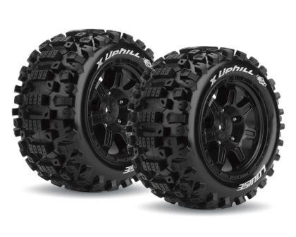 LOUISE X-UPHIL Sport Reifen auf schwarz Felge für Arrma Karton 8S
