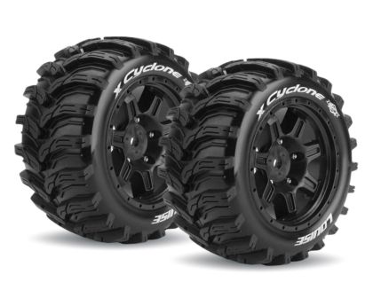 LOUISE X-CYCLONE Sport Reifen auf schwarz Felge für Arrma Karton 8S