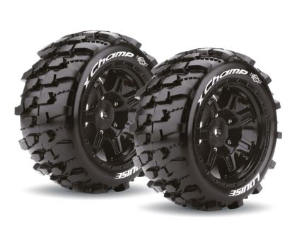 LOUISE X-CHAMP Sport Reifen Felge schwarz für X-MAXX LOUT3349B