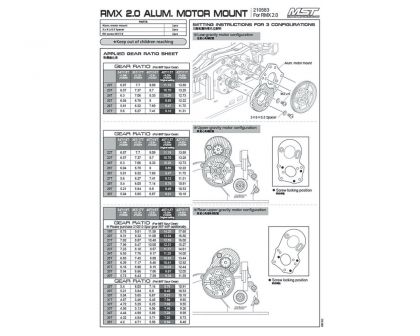 MST Racing Motorhalterung Alu rot RMX 2.0
