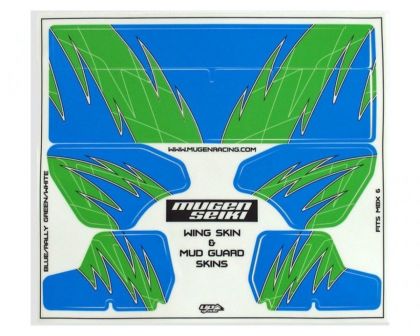 Mugen Seiki WING und MUD GUARD SKIN MBX6 BLUE/GREEN