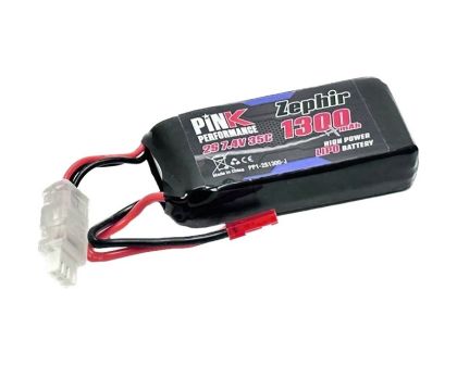 Pink Performance Zephir LiPo Akku 2S 7.4V 1300mAh 35C mit JST Stecker