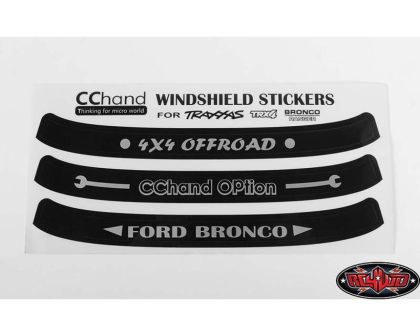 RC4WD Windshield Decals for Traxxas TRX-4 79 Bronco Ranger XLT RC4VVVC0496