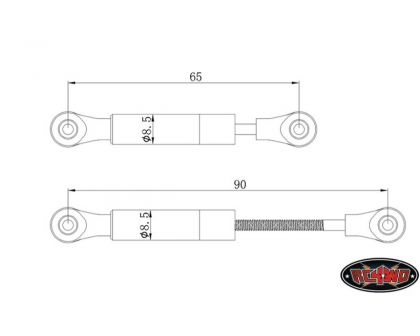 RC4WD Superlift Adjustable Steering Stabilizer 65mm-90mm