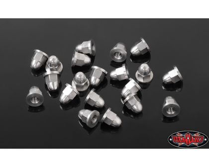 RC4WD M2 Flanged Acorn Nuts Silver