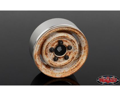 RC4WD Landies Vintage Stamped Steel 1.55 Beadlock Wheels Rust