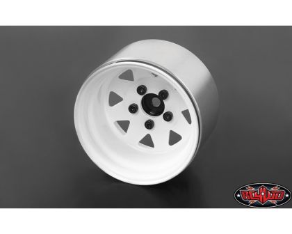 RC4WD 5 Lug Deep Dish Wagon 1.9 Steel Stamped Beadlock Wheels White RC4ZW0242