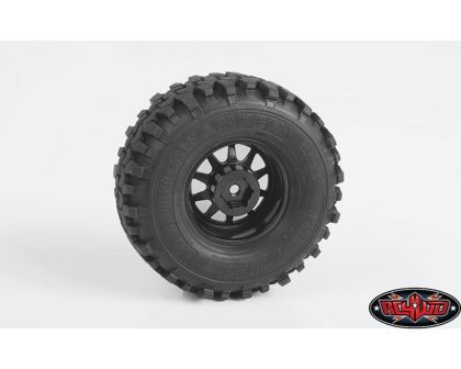 RC4WD OEM 6-Lug Stamped Steel 1.55 Beadlock Wheels Black