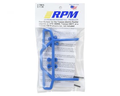RPM Bumper hinten blau Rustler 2WD