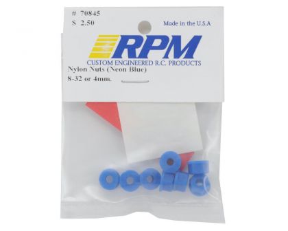 RPM Nylonmuttern 8-32 blau