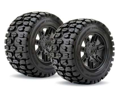 Roapex Tracker Reifen 1/8 Monster Truck auf schwarzer Felge 17mm 0 Offset