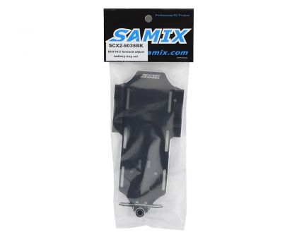 Samix Alu Akkuhalterung einstellbar vorne schwarz für SCX10-2