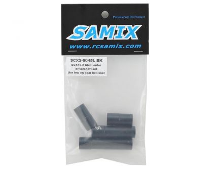 Samix Alu Antriebswellehülse schwarz für SCX10-2