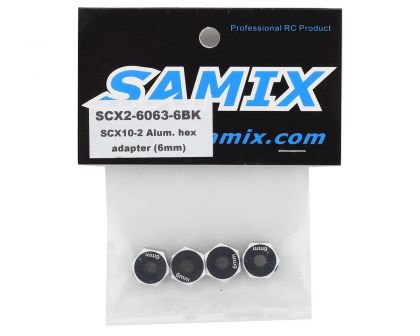 Samix Alu Radmitnehmer schwarz 6mm SCX10-2