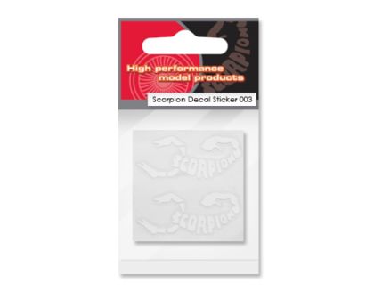 Scorpion Decal Sticker 003 White