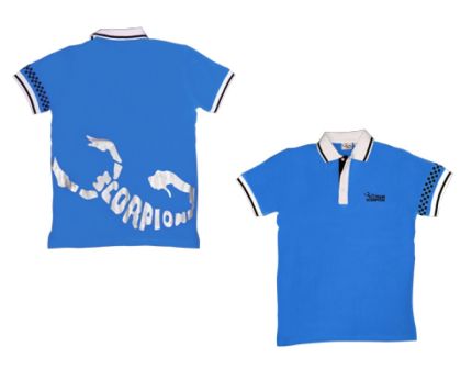 Scorpion Polo Shirt Blue-S