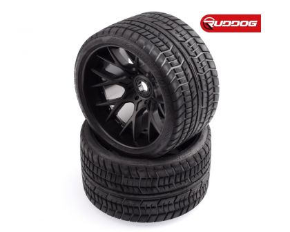 Sweep Road Crusher Onroad Belted tire Black wheels 1/2 offset WHD 146mm Diameter SR-SRC1001B