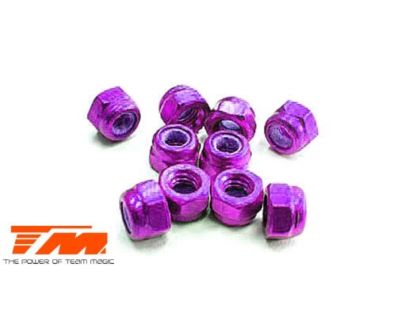 Team Magic Muttern M3 nyloc Aluminium Purple