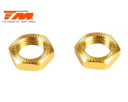 Team Magic E6 III Aluminium Gold eloxiert Serrated Radmuttern TM505138SGD-1