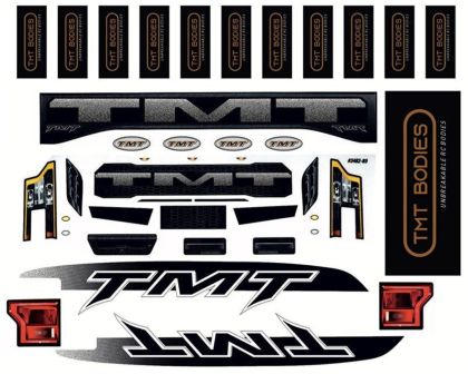 TMT Karosserie unbreakable V2 schwarz mit Sticker für Traxxas X-Maxx