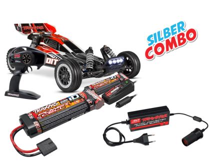 Traxxas Bandit Buggy RTR rot schwarz mit LED Licht Silber Combo