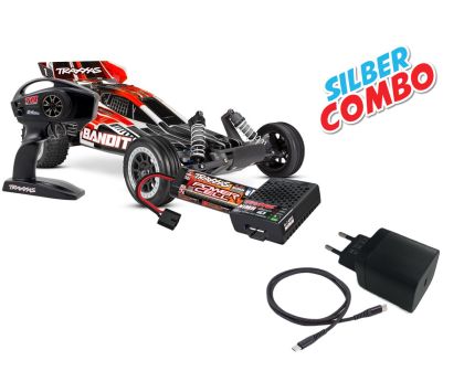 Traxxas Bandit Buggy RTR rot Silber Combo