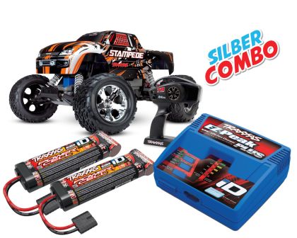 Traxxas Stampede orange RTR Silber Combo