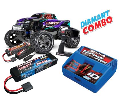 Traxxas Stampede RTR purple LED Licht Diamant Combo
