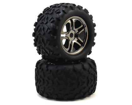 Traxxas All-Terrain Reifen auf schwarz Chrom Felgen 17mm