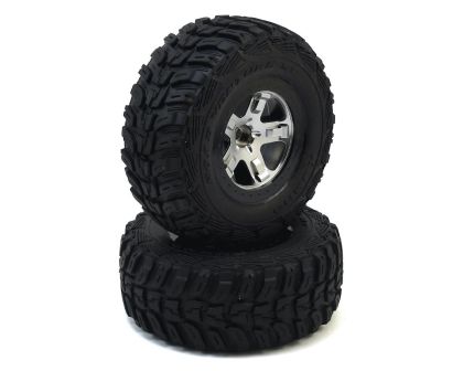 Traxxas Kumho Venture MT Reifen auf Felge Chrom schwarz vorne 12mm TRX5881