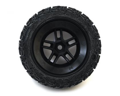 Traxxas Kumho Venture S1 Reifen auf Split Spoke Felge schwarz Chrom 14mm