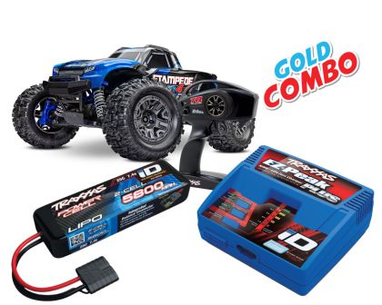 Traxxas Stampede 4x4 blau BL-2S Brushless Gold Combo TRX67154-4-BLUE-GOLD-COMBO