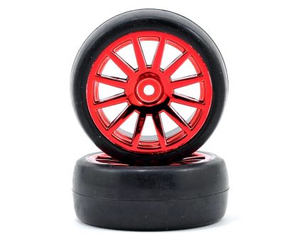 Traxxas Slick Reifen auf Felge rot TRX7573X