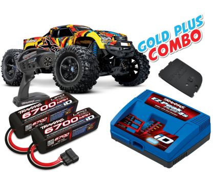 Traxxas X-Maxx 8S RTR Brushless Solar Flare Gold Plus Combo