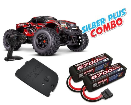 Traxxas X-Maxx 8S rot Belted Silber Plus Combo