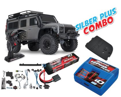 Traxxas TRX-4 Land Rover Defender silber Silber Plus Combo