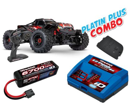Traxxas Wide Maxx 1/10 Monster Truck RTR rot Platin Plus Combo TRX89086-4-RED-PLATIN-PLUS-COMBO