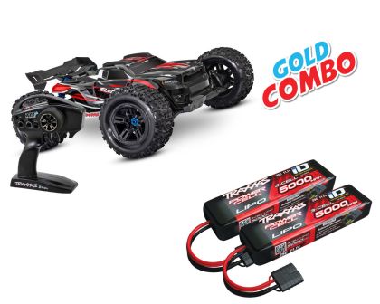 Traxxas SLEDGE rot Gold Combo TRX95076-4-RED-GOLD-COMBO