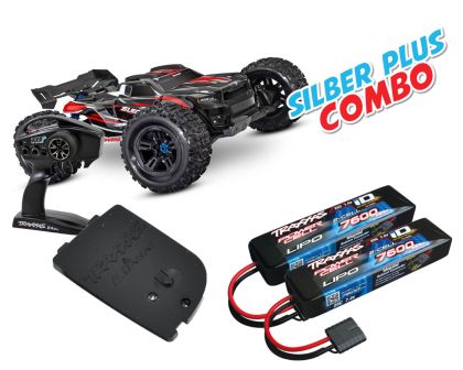 Traxxas SLEDGE rot Silber Plus Combo TRX95076-4-RED-SILBER-PLUS-COMBO
