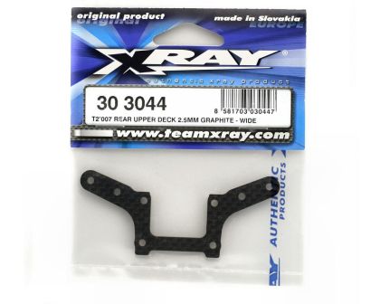 XRAY T2 007 Rear Upper Deck 2.5mm Graphite Wide