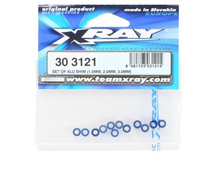 XRAY Unterlegsscheiben Set 1.0 2.0 3.0mm blau