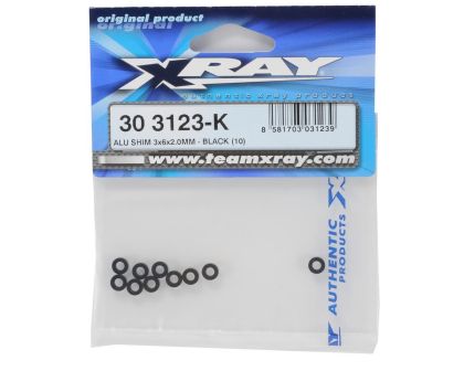 XRAY Unterlegsscheiben Set 3x6x2mm schwarz