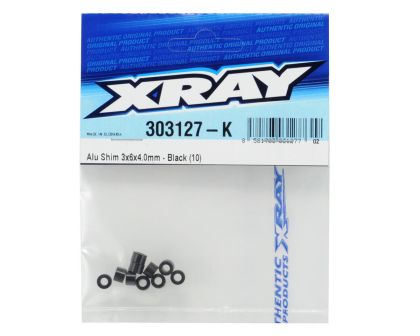 XRAY Unterlegsscheiben Set 3x6x4mm schwarz