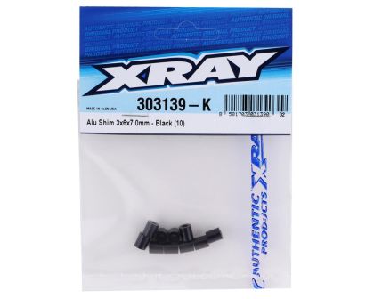 XRAY Alu Shims 3x6x7.0mm schwarz