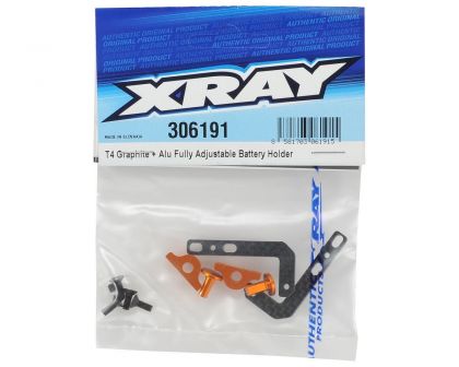 XRAY Carbon und Alu Akkuhalter einstellbar