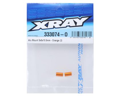 XRAY Alu Pfosten für Hinterachs Strebe 3x6x10.5mm orange