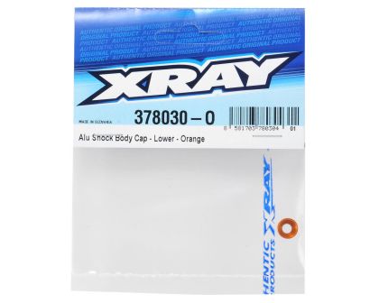 XRAY Verschlussmutter für Dämpfer mit Bohrung Aluminium Orange